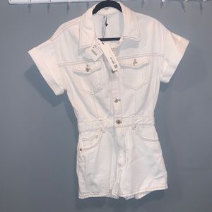 New with Tags Zara denim shorts romper size xs